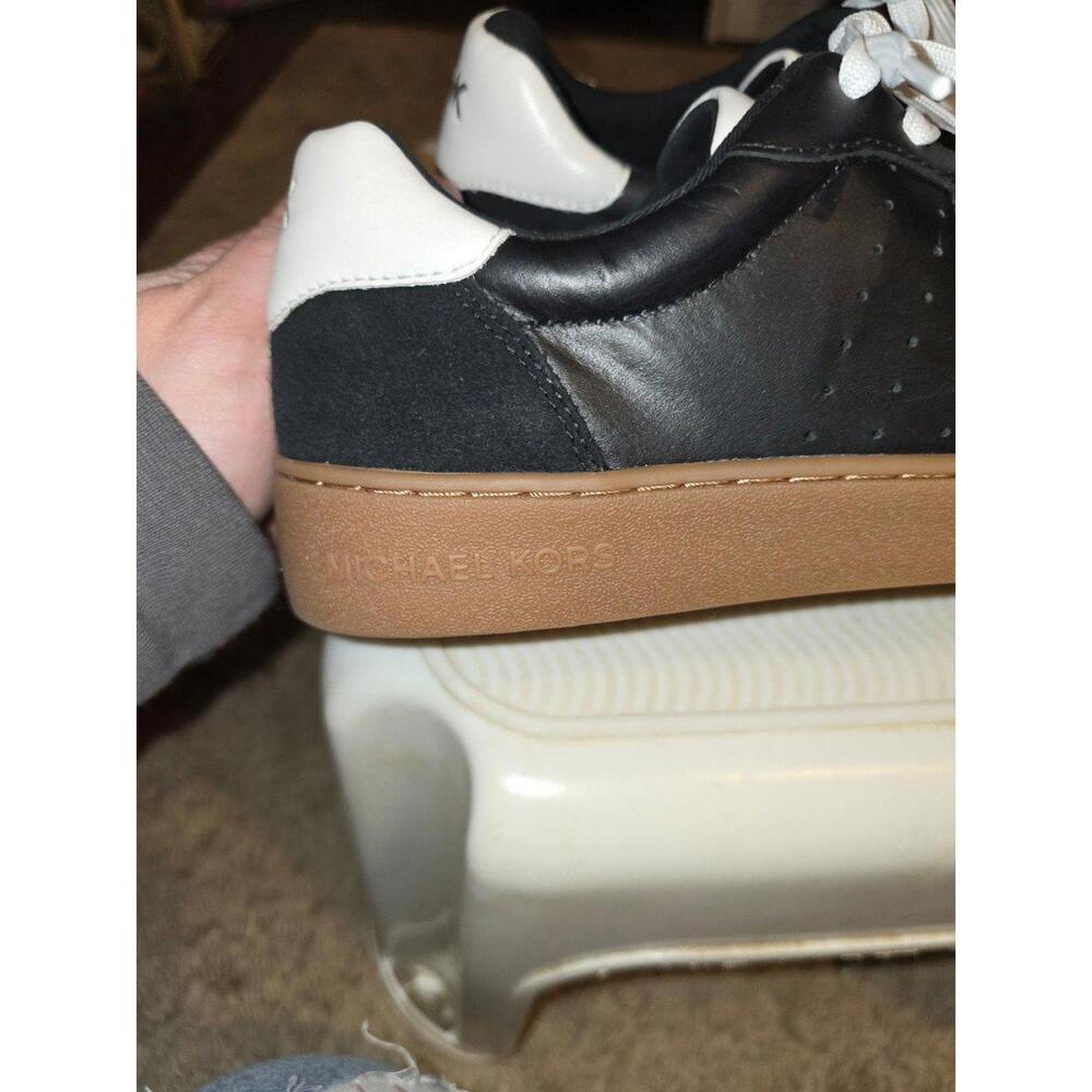 Michael Kors Scotty Leather Gum Sole Sneakers - Picture 8 of 9